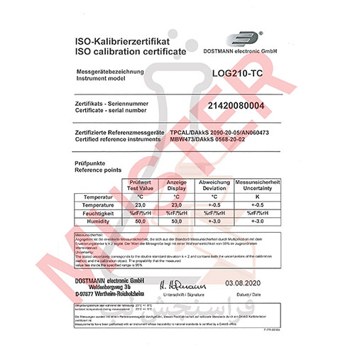 ترموهیدرومتر دیتالاگر سنسوردار برند TFA-DOSTMANN مدل LOG210 TC کد 31.1061.02