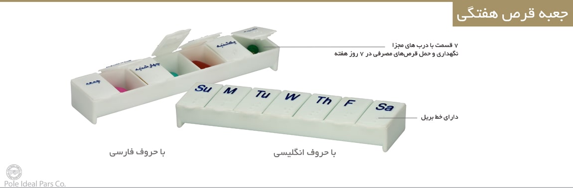 جعبه دارویی هفتگی برند PIP کد 120043