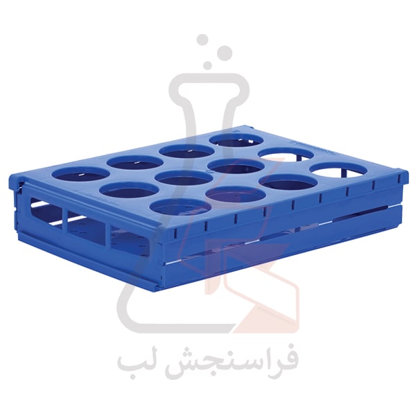 رک حمل نمونه 12 خانه برای ظروف نمونه تا قطر 58mm برند PIP کد 120104