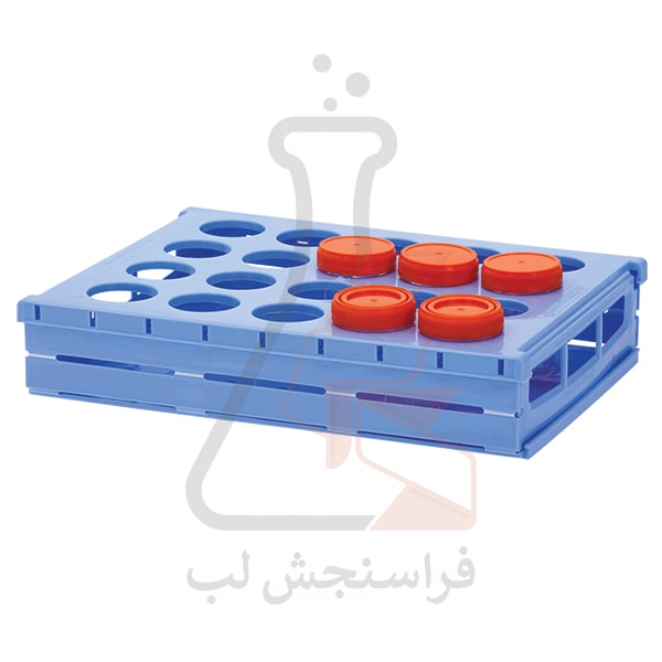 رک حمل نمونه 20 خانه برای ظروف نمونه تا قطر 43mm برند PIP کد 120106